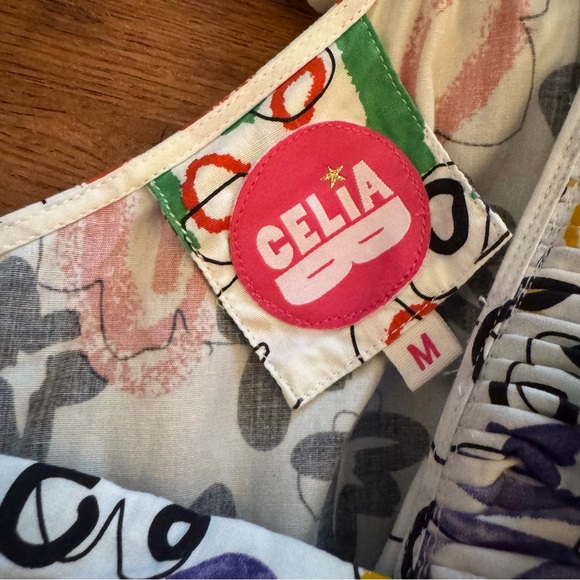 CeliaB One Shoulder Dress Floral Size Medium Semi Formal White Sorority Rush - Picture 4 of 13